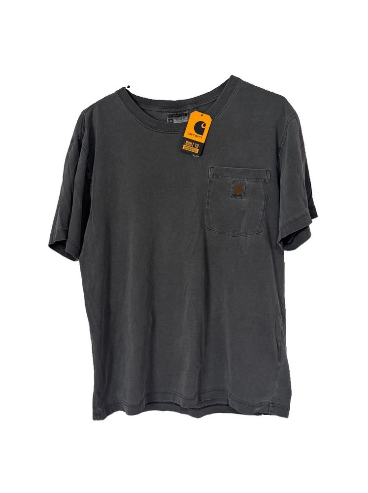 Carhartt Grey Relaxed Fit Lightweight Garment-Dyed Short-Sleeve Pocket T-Shirt