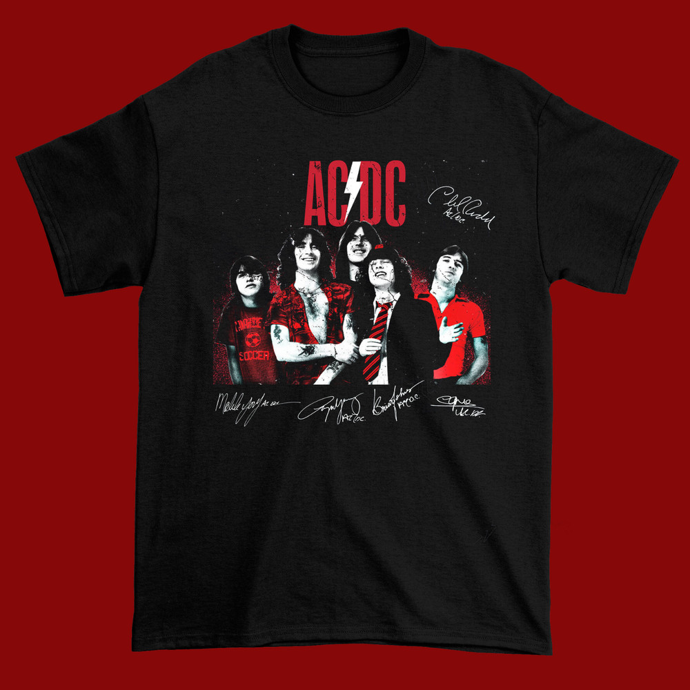 New The Best of AC DC Varsity All size Black Tee Shirt Gift Funny NG4000