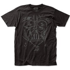 Men’s Star Wars Darth Vader Face Helmet T-Shirt Black Size Small – New