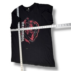 Marvel Deadpool Shirt Sz XL Black Graphic Comic Distressed Cotton Tee WeLoveFine