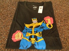 Marvel Thanos Adult Large T-shirt Black Infinity War Gauntlet Endgame NWT
