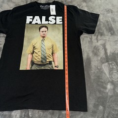 The Office “FALSE” Dwight Schrute Sz M Black Short Sleeve Ripple Junction NWT