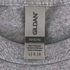 Gildan Dry Blend Men’s Large Heather Gray Short Sleeve Crew Neck Tee 2 Pack New