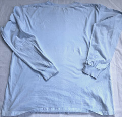 VERO T-shirt Mens Large Seahorse Lane Vero Beach Long Sleeve UPF Blue FLAW