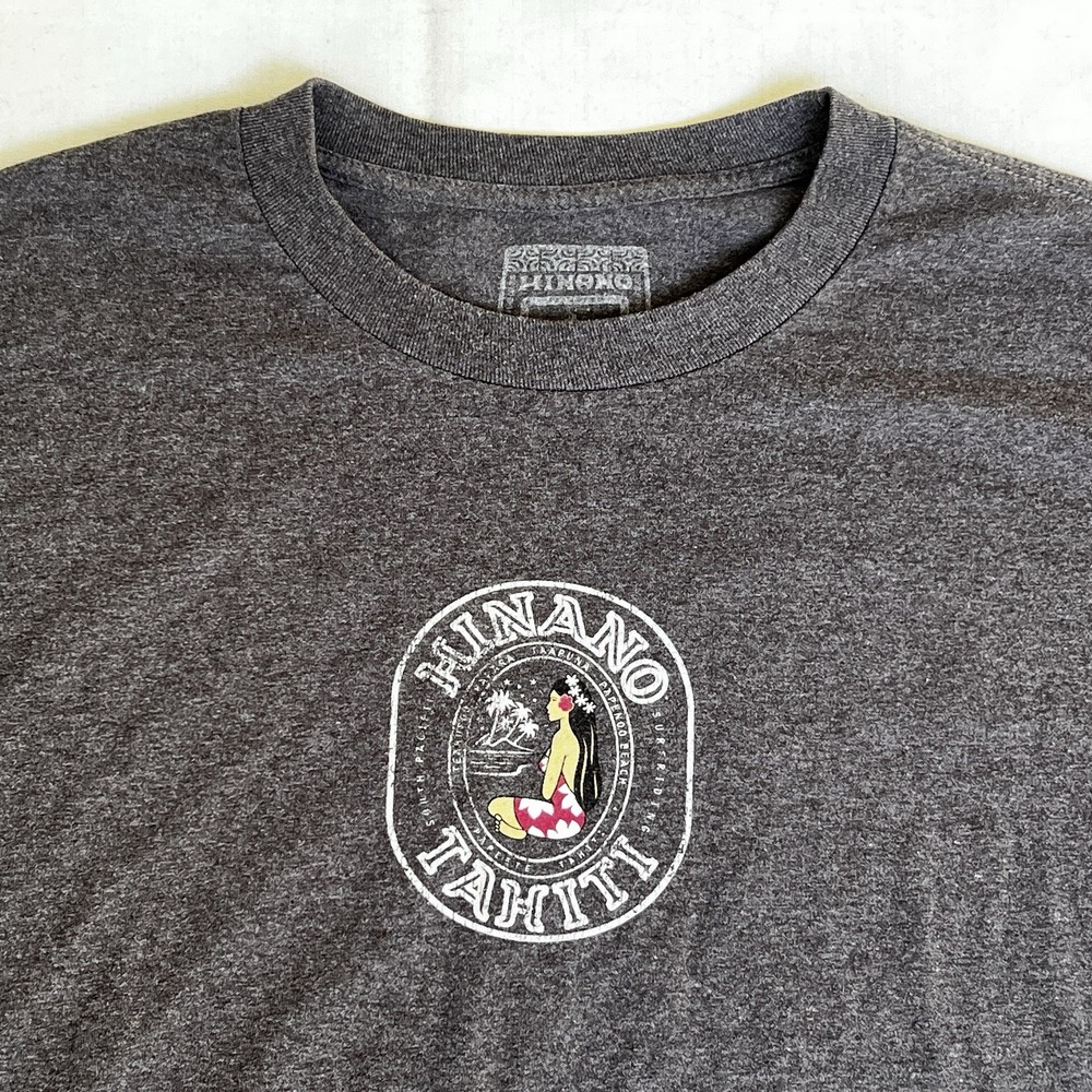 Hinano Tahiti Shirt 4XL XXXL Gray Beer Surf Hawaii Dream Island Tanoa 2890