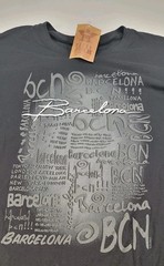 NWT Vintage Spain Barcelona T-Shirt Black Size 3XL Short Sleeve Crew Neck