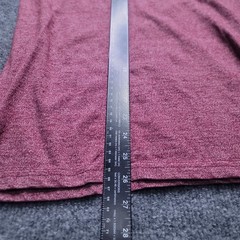 Massive T-Shirt Small Maroon Heathered V-Neck Contrast Trim Short Sleeve Tee