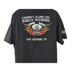 Harley-Davidson T-Shirt Mens XL Black San Antonio Texas Cowboy’s Alamo City