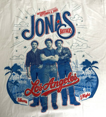 Jonas Brothers 2023 Los Angeles Dodger Stadium Concert T-Shirt White New Size XL