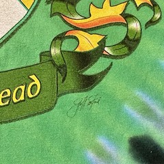 Vintage Grateful Dead T Shirt 2XL GDM 100% Cotton USA Green Tie Dye XXL 2 Sided