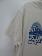 VINTAGE Portland Marathon Nike Shirt Men Large White 80s Five Miler Race Runner*