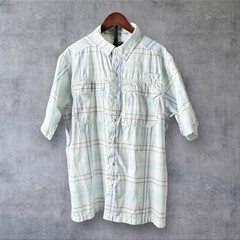 Habit Travel Shirt L Plaid UPF 40 Sun Protection Lightweight Fishing Sports
