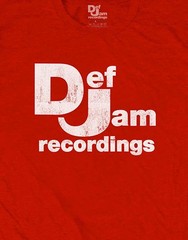 Def Jam Recordings T Shirt Classic Logo new Official Mens Red