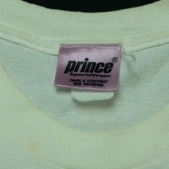 Rare Vintage PRINCE Sports Wear Spell Out Flowers Crop Top T Shirt 80s 90s OSFA