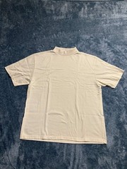 PGA Tour Originals Mock Neck Shirt Men’s Size M Cream Off-White Golf Tee