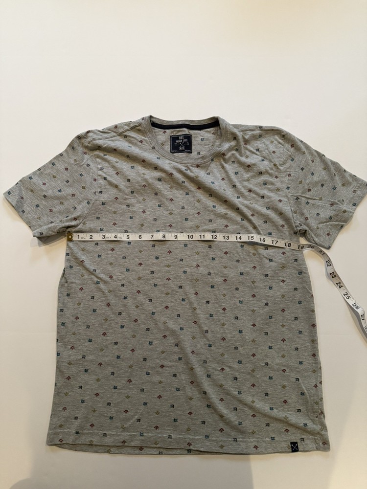 MBX Men’s Short Sleeve Shirt Size M Gray Geometric Cotton Blend