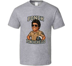 Chips Retro Police Tv Show Frank Ponch Poncherello Caricature T Shirt
