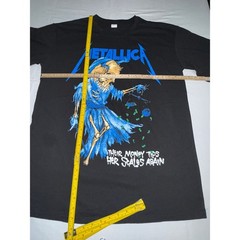 Metallica Their Money Tips Her Scales Again Graphic T-Shirt Black Mens Large L