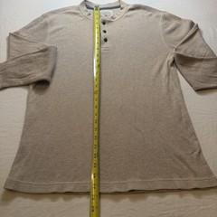 St. John’s Bay Henley Shirt Mens Large Waffle Knit Thermal Base Layer Hiking