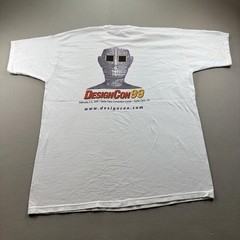Vintage Tech Art T-Shirt Mens XXL White DesignCon Computer System Bay Area 90s