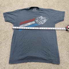 Star Wars Mad Engine Distressed Millennium Falcon Red White Blue Shirt Mens M