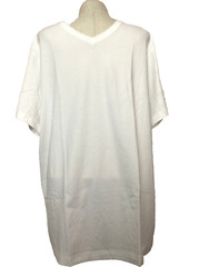 GEORGE White Short Sleeve V-Neck Tee Shirt Sz. 2XL*