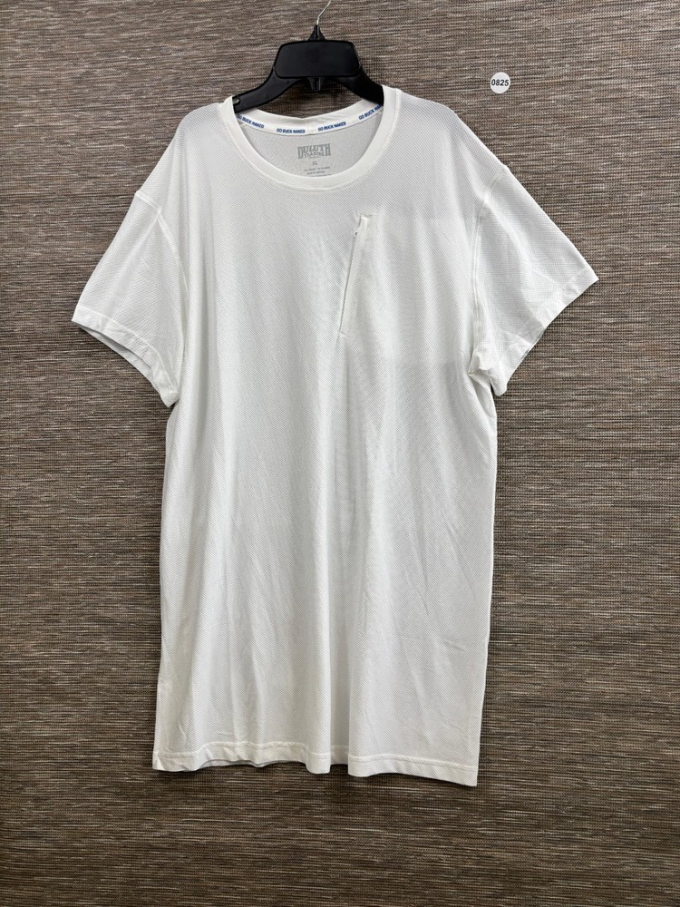 Duluth Trading Co Buck Naked Performance Travel Crew Undershirt Mens XL White