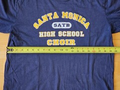 Santa Monica High School SAMOHI Choir Vintage T Shirt Blue cotton Large