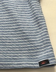 Faherty Shirt Mens XL Blue Striped Long Sleeve Cloud Cotton Henley Tee Casual