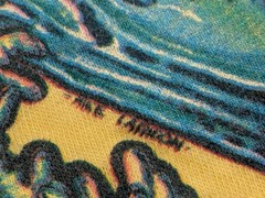 Vintage 70s Single Stitch Shirt Mens Large Yellow Surfer Graphic Double Sided