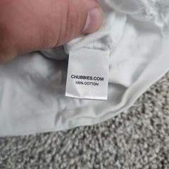 Chubbies Shirt Mens Large White Tank Top Sleeveless Weekend Beach Surf Party