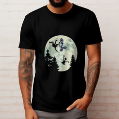 E.T. BIKE CRASH T-Shirt | Classic Spielberg Film Tee | 1980s Sci-Fi Movie Top