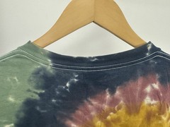 VTG Tie Dye Spiral Worn Cotton Touch of Gold Blank Distressed T-Shirt Size XL