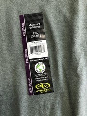 Athletic Works Shirt Mens 2XL Green Tri-Blend Moisture Wicking Tagless Tee