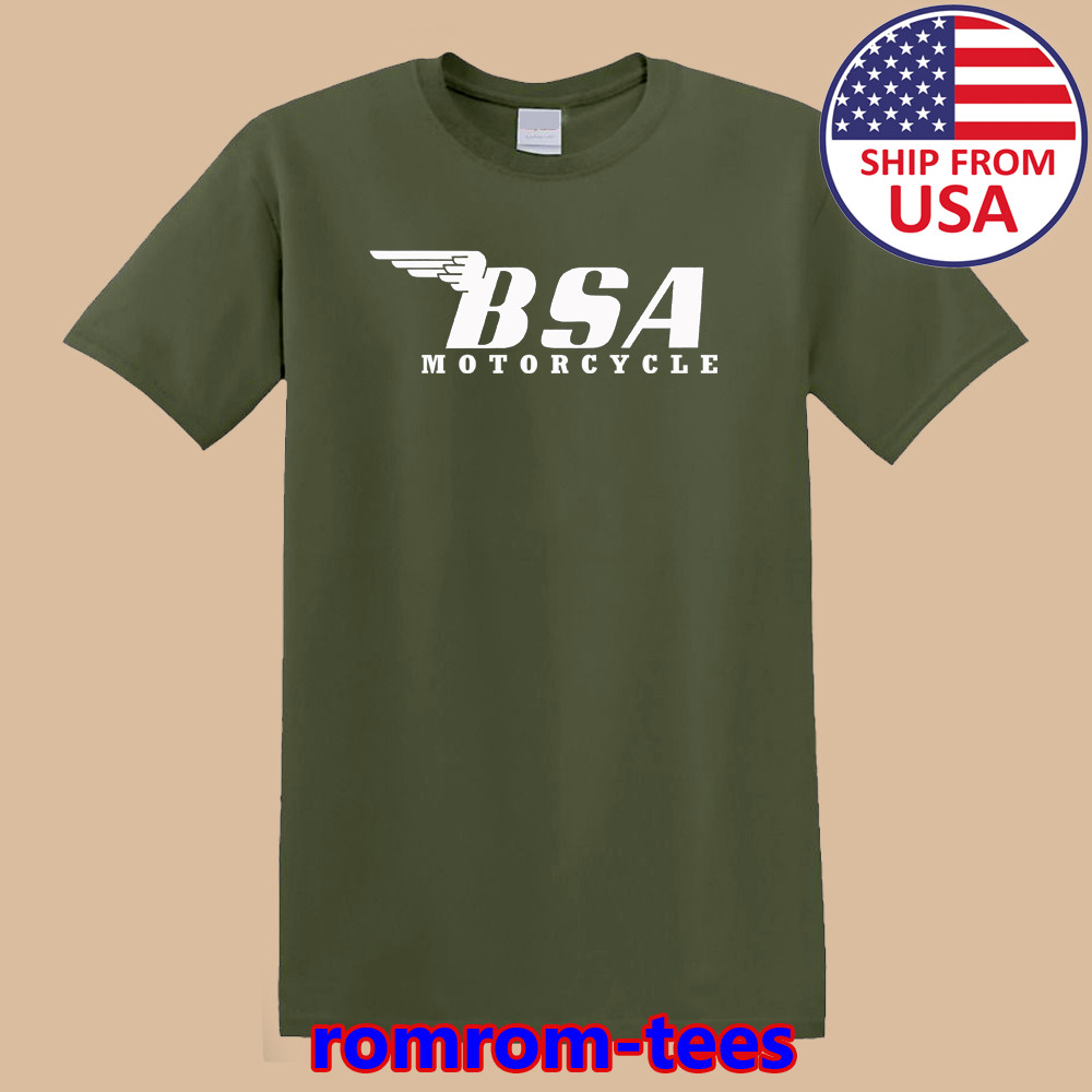 BSA Motorcycles Classic Army Green Size S-5XL