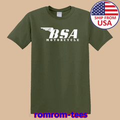 BSA Motorcycles Classic Army Green Size S-5XL