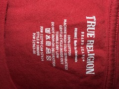 True Religion Budda World Tour Tee Men’s 3XL Short Sleeve Red Pullover Shirt