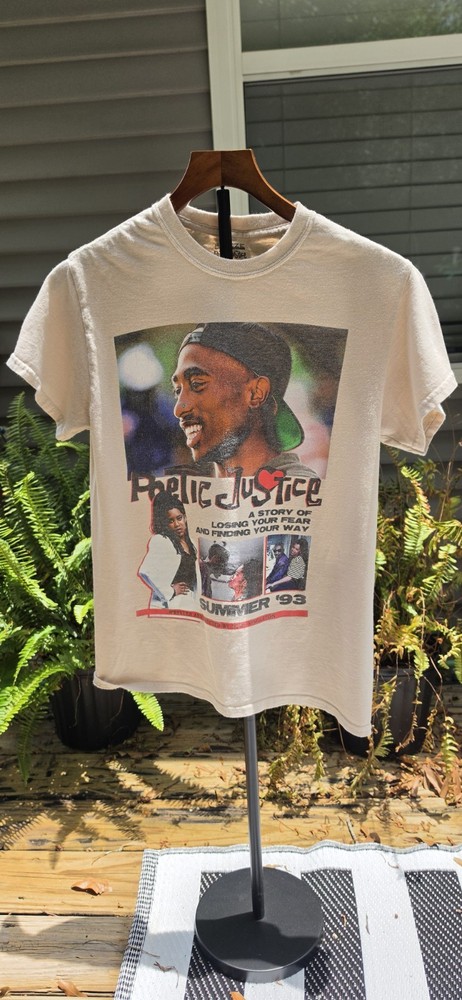 Freeze Poetic Justice Tupac Graphic T Shirt Men’s Small Cream Movie Tee 2020