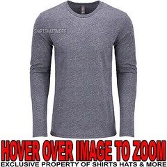 Mens Triblend Long Sleeve T-Shirt PRESHRUNK Vintage Tee S, M, L, XL 2XL NEW
