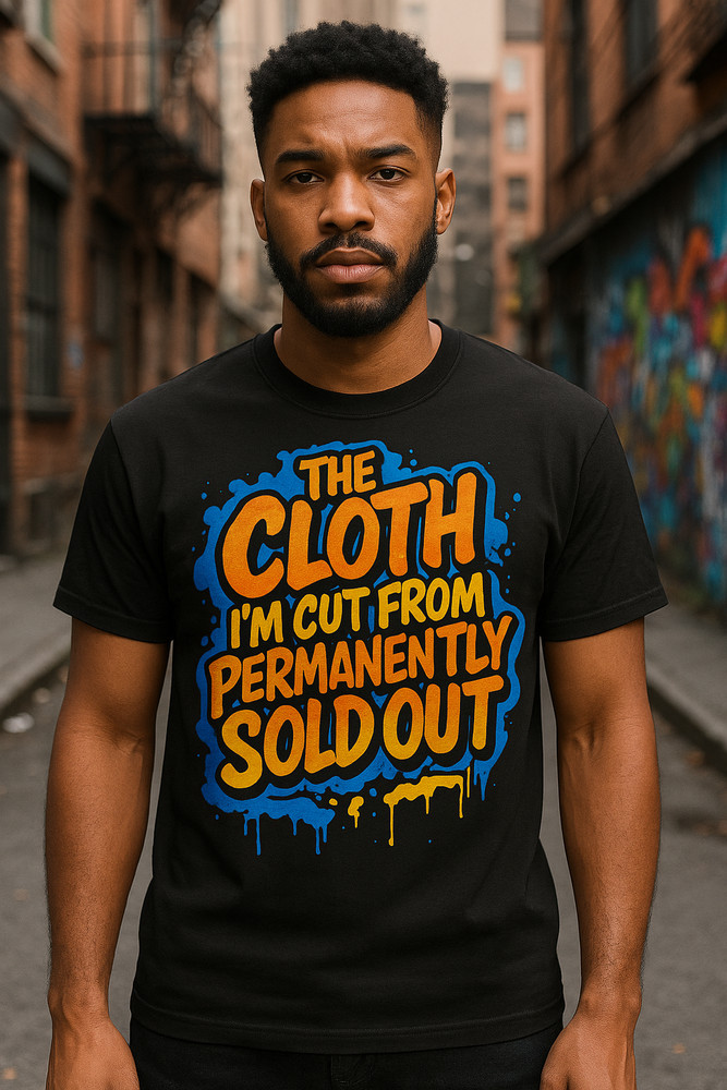 The Cloth I’m Cut From IS Sold Out Graphic Tee Shirt to Match Your Shoes Hip Hop