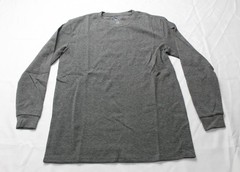 Blue Ice Men’s Soild Long Sleeve Waffle Knit T-Shirt CN6 Charcoal Large NWT