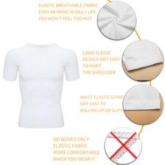 Men Body Slimming Tummy Shaper Underwear shapewear Waist Girdle T-Shirt Vest US