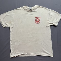 Hanes Beefy-T Vintage 90s Double-Sided Graphic Beige Unisex T-Shirt XL