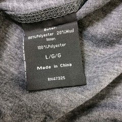 Omni Wool Mens Base Layer Crew Top Large Heathr Gray Thermal Long Sleeve T Shirt