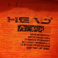 HEAD HYPERTEK Digital Print Orange V-Neck Short Sleeve Athletic T-Shirt *SMALL