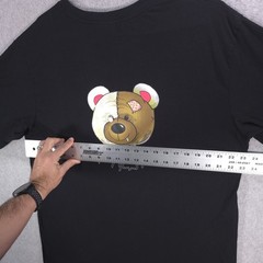 Teddy Fresh Colorful Filth Bear Crew Neck Black Short Sleeve Shirt Mens 2XL