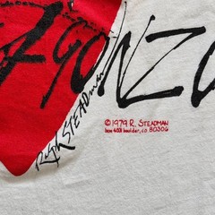 1979 HUNTER S THOMPSON HEART OF GONZO RALPH STEADMAN Vintage T-Shirt Reprint
