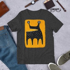 Straight Cut Monster Folk Art Comfort Tee Creature Unique Design