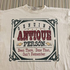 Vintage Antique Person Shirt Mens XL White PK Clothing Co Birthday Tee 1993