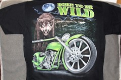 MOTORCYCLE WOLF MOON BIKER BORN TO BE WILD BIKE T-SHIRT SHIRT